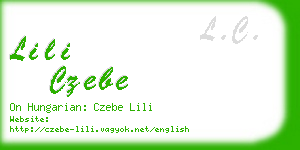 lili czebe business card